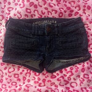 Y2K Dark Blue American Eagle Outfitters Low Rise Jeans Size 00